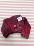 hand knitted doll cardigan