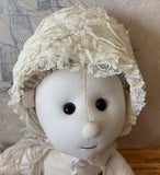 Vintage Cream Christening Bonnet