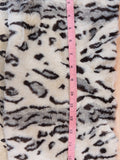 Plush/Faux Fur Remnant - Light Beige Animal Print Soft 12mm Dense Pile