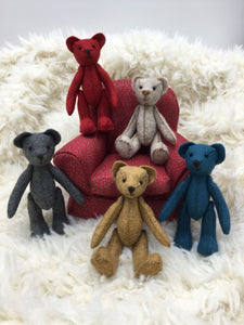 *DOWNLOAD* - 4" Mini Jointed Felt Teddy Bear Download Sewing Pattern & Instructions By Meemaw Made