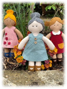 *DOWNLOAD* Felt Friends Mini Doll Pattern to Make A 9" Doll & Clothes