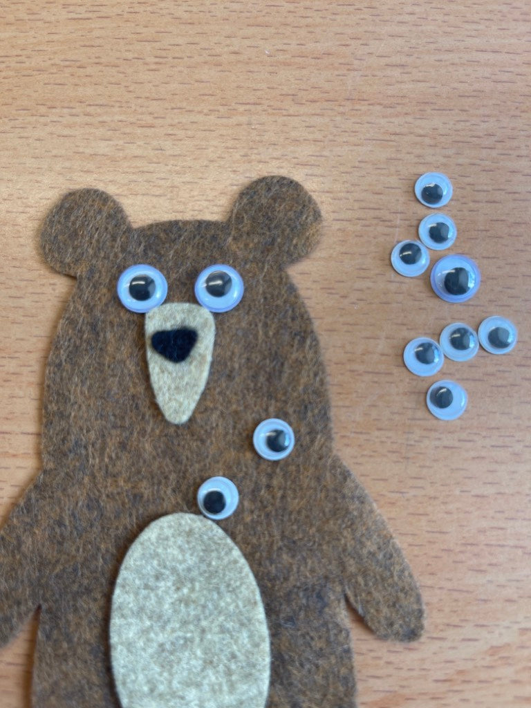 Teddy Bear Eyes, Stick On Googly Eyes - Thimbles Fabric Shop Online
