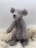 Mohair Teddy Bear Making Kit - Eddie 33cm - NEW Curly Silver Grey Steiff Schulte Fabric Mohair