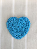 Hand Crocheted Heart - Cotton Embellishment - Teddy Bear Heart