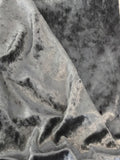 Fabric Remnant - Silver Grey Stretch Velour - Approx 1.0m x 65cm