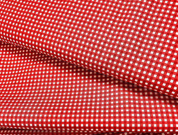 Red Gingham Cotton Check