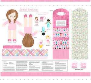Pre-Printed Simple Rag Doll & Bag Sewing Panel  - Sew Kind - Sew Charlotte