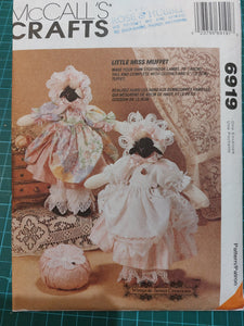 Preloved Uncut McCalls 6919 Sewing Pattern - 16" Miss Muffet Country Lamb Doll with Clothes & Tuffet