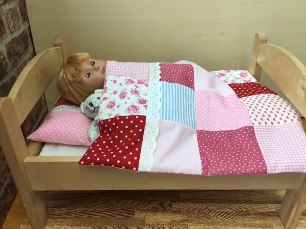 Samantha - Doll Quilt | buying Doll Bedding | Handmade Gift | Doll Blanket | Kids Toys | Kids Gift