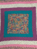 Hand Crocheted Lap Blanket, Small Throw, Pram Cover
