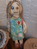 'Bootle' - Zed Headz Handmade Zombie OOAK 9" Cloth Doll by Bear Bones