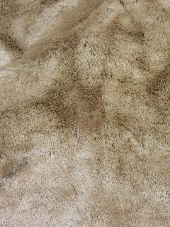 Plush/Faux Fur Remnant - Mid Brown Short Pile