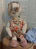 'Ginsy' - Zed Headz Handmade Zombie OOAK 9" Cloth Doll by Bear Bones