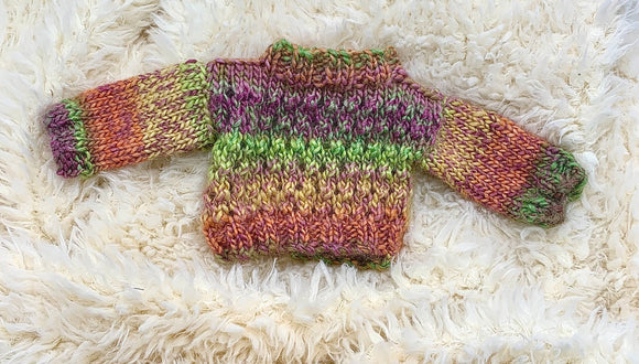 Handmade  Multicolour Chunky Knit Jumper for Teddy Bears or Dolls