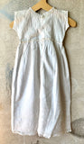Vintage Handmade Christening Gown in White Cotton