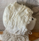 Vintage Cream Christening Bonnet