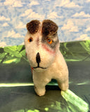 Rare 1950's Handmade  Silk Mohair Thuringia Terrier