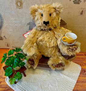 "Jacob" - Long Wavy Golden Mohair Teddy Bear by Artfull Bears -Patricia Manton