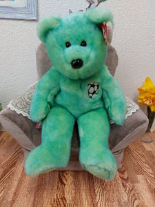 TY 13" Beanie Buddy - 'Kicks' - 1999 With Tags, Retired Collectible Bear