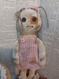 'Melda' - Zed Headz Handmade Zombie OOAK 9" Cloth Doll by Bear Bones