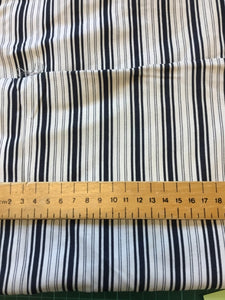 Navy stripe fabric