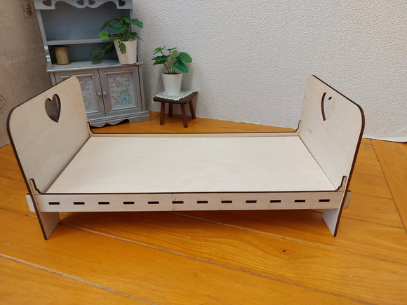 DIY Flat Pack Wooden Doll/Bear Bed - Laser Cut - 3 Design Options