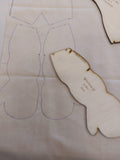Rag Doll Body - Complete Wooden Template Set - 13 Sturdy Precision Cut FSC Wooden Pieces