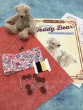 Limited Edition Miniature Bear Kit - Liberty & Flock Fabric - With/Without Pattern -  Rose or Primrose