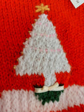 Hand Knitted Sparkly Red Christmas Jumper for Dolls & Teddy Bears