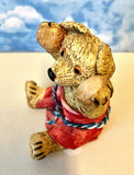 Vintage Miniature Ceramic  Hand Painted Teddy Bear "Bernard"