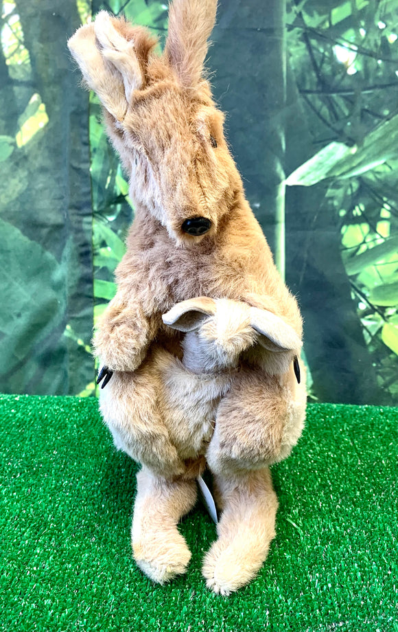 Vintage Kangaroo & Baby - Australian Tourist Keepsake (Real Fur)