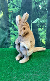 Vintage Kangaroo & Baby - Australian Tourist Keepsake (Real Fur)