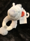 Keeleco Baby Toys-Cuddle Zebra Rattle Ring-100% Recycled