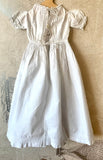 Vintage Small Christening Gown in White Cotton