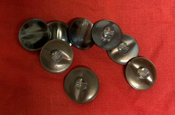 Vintage Bronze Coloured Textured Shank Plastic Buttons 8x10mm