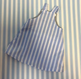 Handmade Rag Doll Blue & White Striped Pinafore Dress