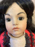 Vintage 1980's  Reproduction Bru Jne 20" Bisque Doll in Victorian Costume