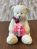 White Bear 50TH Birthday Mini Collectable Bear Figurine  - Alice's Bear Shop
