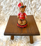 'Tat' in Drummer Boy Uniform "Personalised Name- "Michael" Mini Collectable Bear Figurine  - Alice's Bear Shop