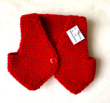 Large Handknitted Bright Red Waistcoat for Teddy Bears