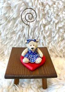 Mary-Jane Mini Collectable Photo Holder Bear Figurine  - Alice's Bear Shop