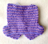 Hand knitted Purple & Lilac Striped Waistcoat for Teddy Bears