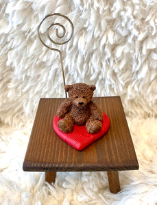 "Philpot"- Mini Collectable Photo Holder Bear Figurine  - Alice's Bear Shop