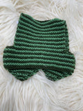 Hand knitted Large Two Toned Green Striped Waistcoat for Teddy Bears