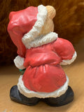 Vintage  Mini Collectable "Father Christmas" Teddy Bear Figurine -4cm