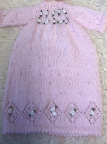 Pink knitted Doll Dress