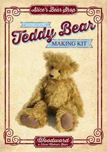 Mohair Teddy Bear Making Kit - Woodward - 33cm when made