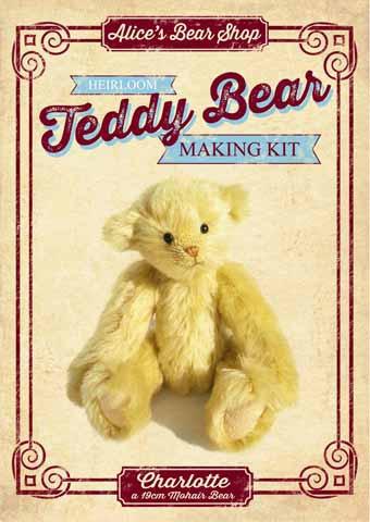 Mohair Teddy Bear Making Kit - Charlotte 19cm when made