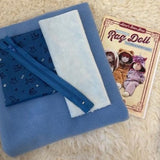 Blue Canine Fabric Onesie Kit - to fit a 54cm Rag Doll