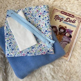 Blue Floral Onesie Kit - to fit a 54cm Rag Doll